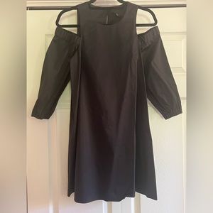 Tibi Black Cold Shoulder Short Dress
